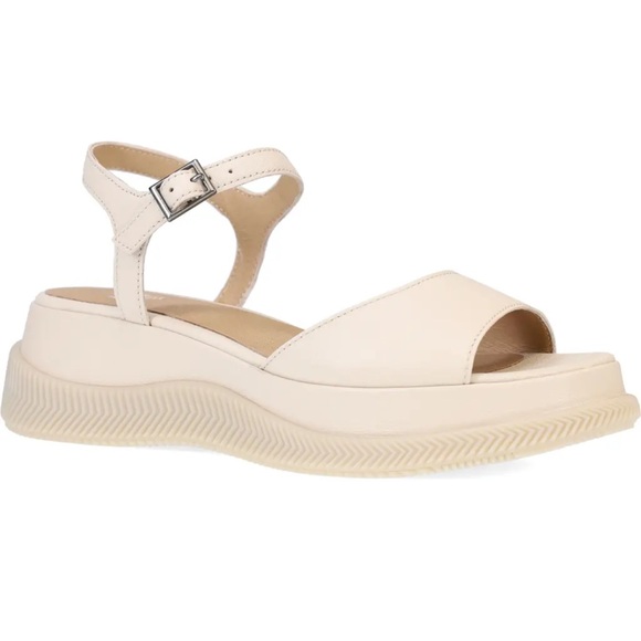Eileen Fisher Shoes - Eileen Fisher Ario Leather Wedge Sandals 8